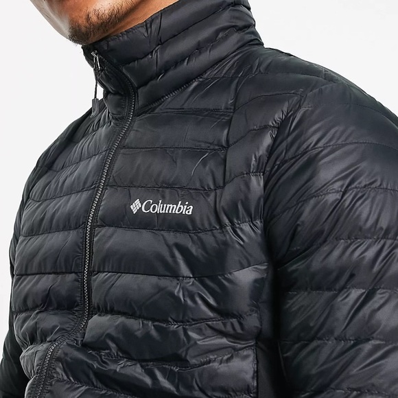 Columbia Powder Pass puffer jacket in black - Picture 2 of 9